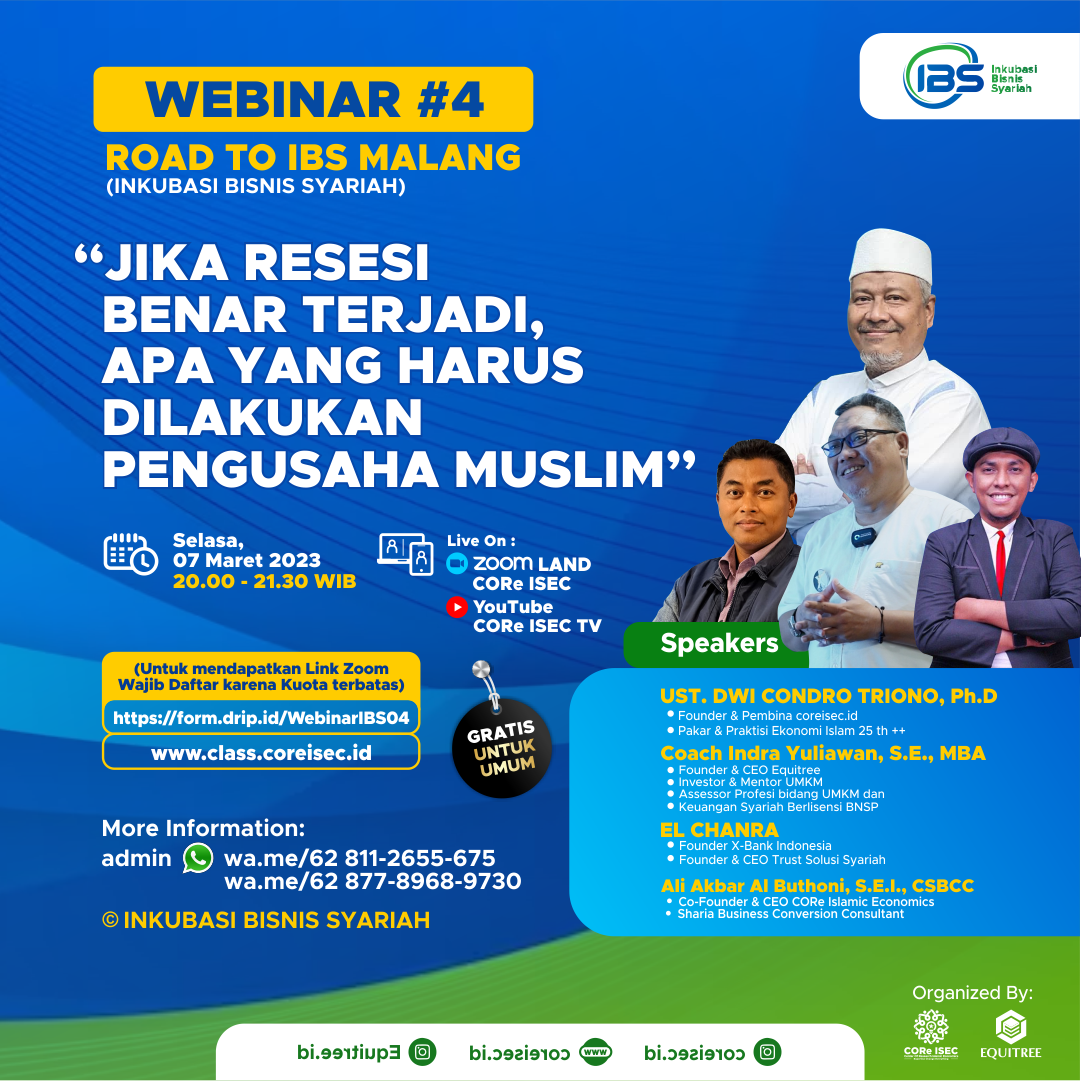 WEBINAR ROAD TO INKUBASI BISNIS SYARIAH (IBS)